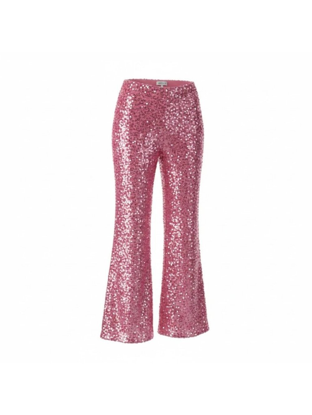 Noyiva Pink Sequin Flare Pants Womens Medium Elastic Waist Disco Party M